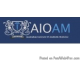 The image is a logo for the Australian Institute of Australian Medicine (AIOAM). The logo is blue in color and has the word "...