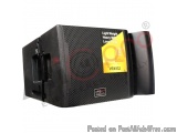 The image shows a black rectangular-shaped device with a handle on the top for easy carrying. The device has a label on the f...
