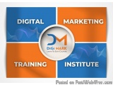 The image is a logo for Digi Mark, a company that provides digital marketing and training courses. The logo is in the center...