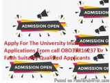 Transfer Form Into Bells University Of Technology, Otta 2026/2027...