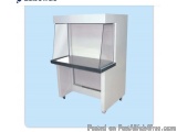 The image shows a white-colored laboratory cabinet with a glass door on top. The cabinet has a rectangular shape with a flat...