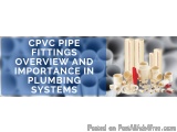 The image shows a group of CPVC pipe fittings, which are used in plumbing systems. The fittings are made of white plastic and...