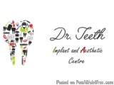 The image is a logo for Dr. Teeth, an implant and aesthetic clinic. The logo is a stylized illustration of a person's head wi...