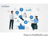 The image is an illustration of a man and a woman sitting on a bench with a laptop in front of them. The man is standing on t...