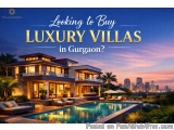 The image shows a luxurious villa in Gurgaon, India. The villa is a two-story building with a modern design and is surrounded...
