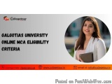 Galgotias University Online Mca Eligibility Criteria