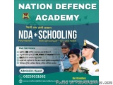 The image is an advertisement for the National Defence Academy (NDA) and Schooling Foundation. The advertisement is in Hindi...