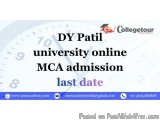 DY Patil university online MCA admission last date