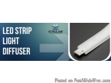 The image shows a product called "LED Strip Light Diffuser". It is a rectangular LED strip light diffuser with a white body a...