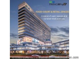 The image is a digital rendering of a modern, high-rise building with a unique design. The building is called "Paragon 57" an...