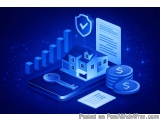 The image is an illustration of a smartphone with a house on top of it. The house is blue and has a shield on top, representi...