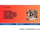 Vignan University Online Mba Eligibility Criteria