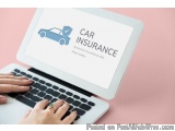 The image shows a laptop with a white screen and a blue car icon on it. The laptop is placed on a pink background and the scr...