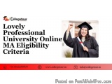 Lovely Professional University Online Ma Eligibility Criteria