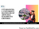 Uttaranchal University Bachelor Of Arts (ba) Eligibility Criteria