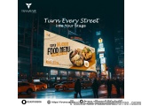 The image is an advertisement for a restaurant called "Super Delicious Food Menu". The advertisement is displayed on a large...