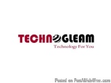 The image is a logo for a company called "TECHNOGLEAM". The logo is written in a bold, sans-serif font and is in black and re...