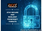 The image is a graphic design with a blue background and white text. On the right side of the image, there is a large padlock...