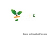 The image is a logo or icon of a plant with green leaves. The plant is in the center of the image and is a small, round, oran...