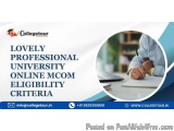 Lovely Professional University Online Mcom Eligibility Criteria
