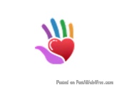 The image is a logo or icon of a hand with five fingers spread out in a rainbow-colored manner. The fingers are arranged in a...