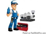 The image shows a cartoon illustration of a man wearing a blue overalls and a cap, holding a toolbox and giving a thumbs up....