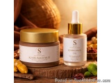 The image shows two skincare products from the brand Kumkumadi Mud. The product on the left is a jar of the same product with...