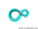 The image is a 3D illustration of an infinity symbol. The symbol is made up of two curved lines that form an infinity sign. T...