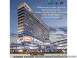The image is an advertisement for M3M Paragon 57, a new commercial property presented by Excellent Retail Shops, Food Courts...