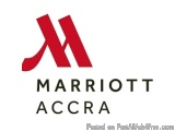 The image is a logo for Marriott Accra, a company that posted on PostAllAds4Free.com. The logo consists of a red letter "M" i...