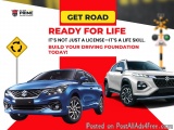 The image is an advertisement for a car dealership called Prime. It has a red and white background with a blue car on the lef...