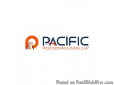 The image is a logo for Pacific Polycompounds LLC. The logo is rectangular in shape and has a blue background. On the left si...