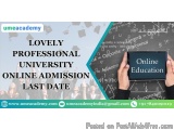 Lovely Professional University online admission last date
