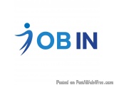The image is a logo for a company called "JOB IN". The logo is made up of a blue color and consists of the word "OBIN" in a b...