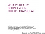 The image is a text-based graphic with a white background and purple text. The text reads "What's really behind your child's...