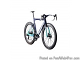 The image is of a blue and black bicycle with the brand name "Bianchi" written on the frame. The bike has a sleek and modern...