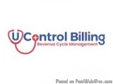 The image is a logo for U Control Billing, a revenue cycle management company. The logo is a blue circle with the company nam...