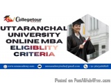 Uttaranchal university online  MBA  eligiblity criteria