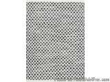 The image is a black and white geometric pattern. The pattern is made up of small, diamond-shaped rectangles arranged in a re...