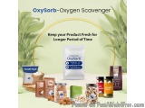 The image is an advertisement for OxySorb-Oxygen Scavenger, a product that helps keep your product fresh for longer period of...