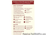 The image is a list of the Bachelor of Hotel Management (BHM) programs offered by the Bachelor's Bachelor of Hotels Managemen...
