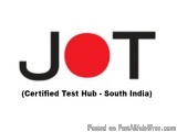 The image is a logo for a company called JOT (Certified Test Hub - South India). The logo consists of the letters "JOT" in bl...