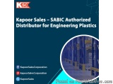 The image is an advertisement for Kapoor Sales - SABIC Authorized Distributor for Engineering Plastics. The background of the...