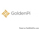 The image is a logo for GoldenPi, a social media platform. The logo is a square with the word "GoldenPi" written in a bold, s...