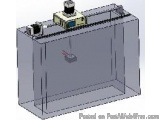 The image is a 3D model of a rectangular box with a lid on top. The box appears to be made of plastic or a similar material a...