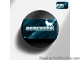 The image is a circular logo with a dark blue background. The logo is in the center of the image and is in white text. The te...