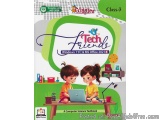 The image is the cover of a computer science textbook titled "Tech Friends Class-3". The cover features two children, a boy a...