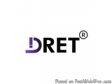 The image is a logo for a company called DRET. The logo is written in black text on a white background. The word "DRET" is in...