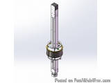 The image is a 3D model of a cylindrical object with a vertical base and a horizontal shaft. The object appears to be made of...