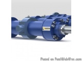 The image shows a group of blue-colored cylindrical objects, which appear to be part of a larger machine or machinery. The ob...